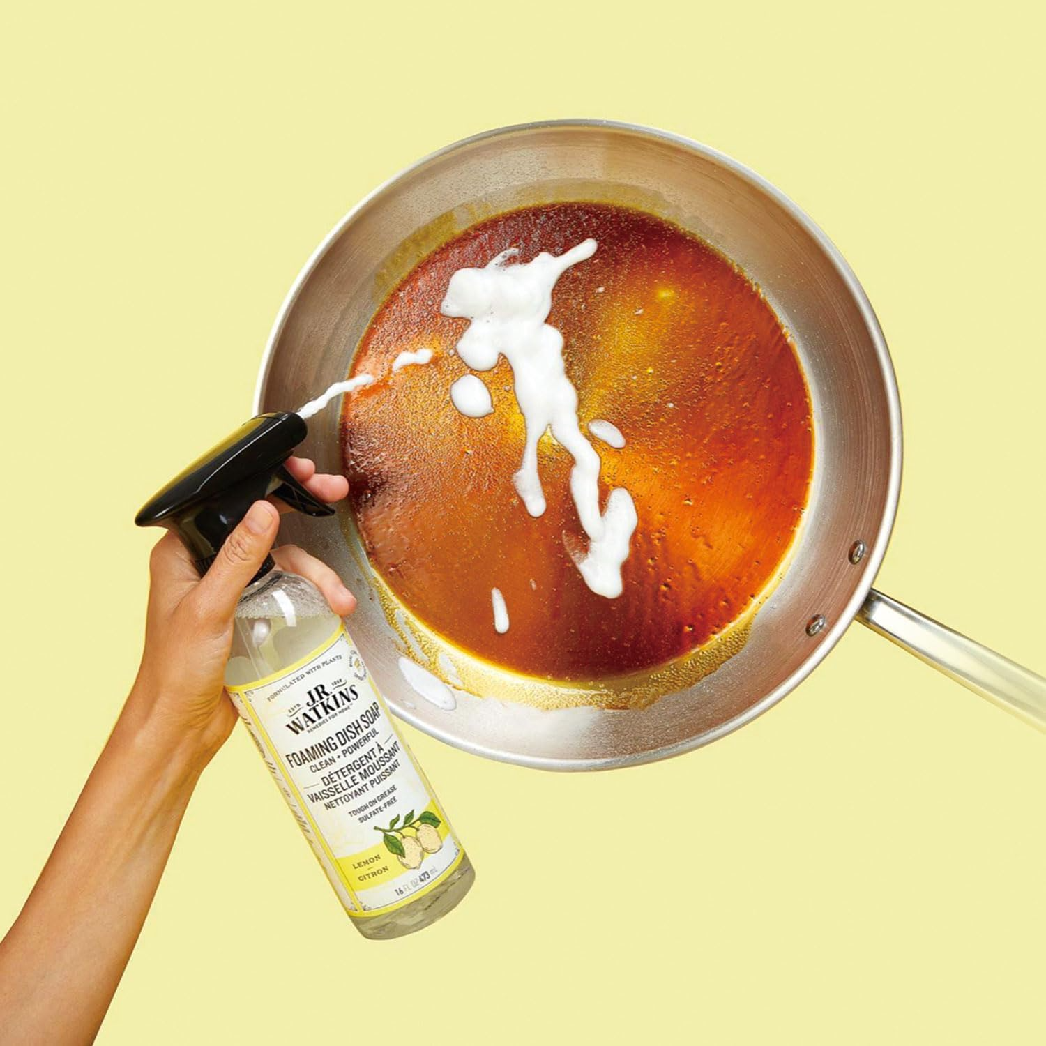 J. R Watkins Trigger Spray Foaming Dish Soap - Lemon - 16oz,