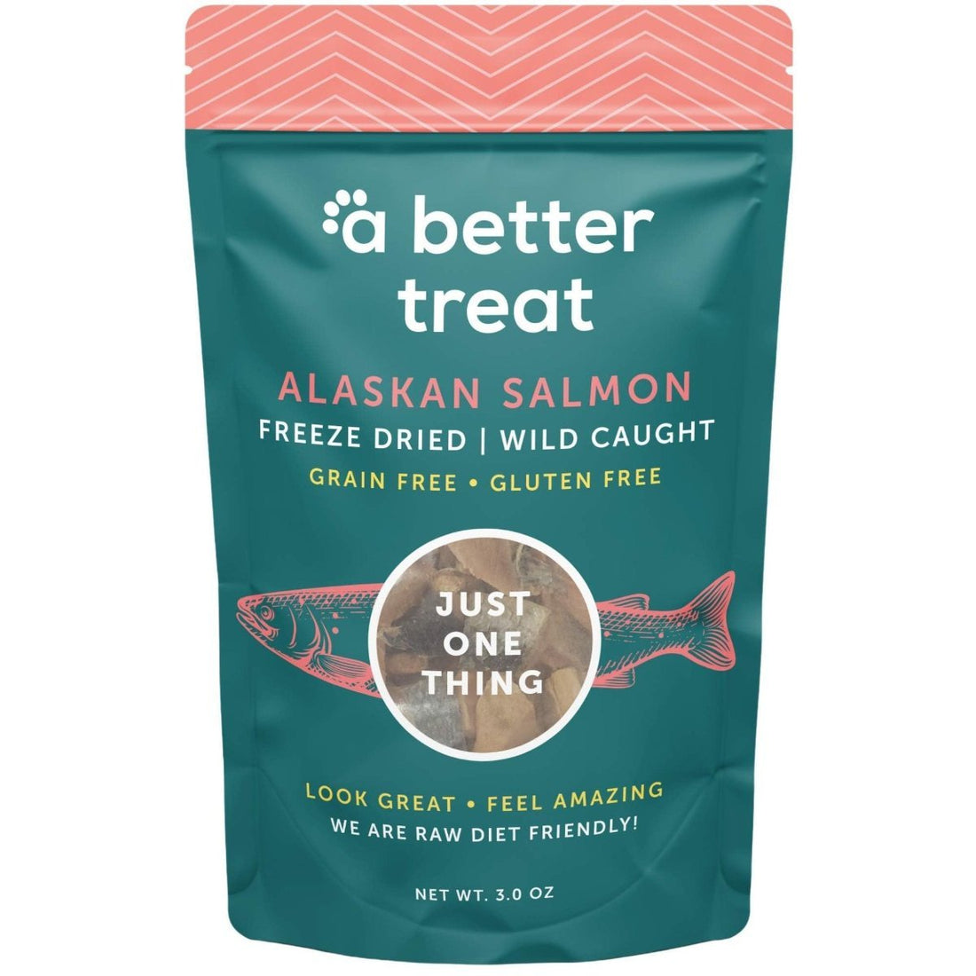 A Better Treat – Freeze Dried Salmon Dog Treats, Wild Caught, Single Ingredient | Natural High Value | Gluten Free, Grain Free, High Protein, Diabetic Friendly | Natural Fish Oil | Made in The USA - Strabella