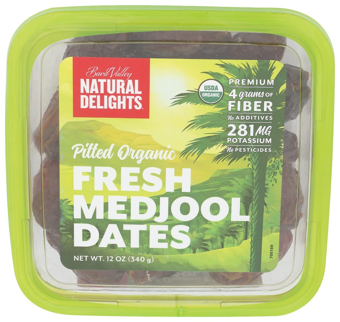 BARD VALLEY Organic Pitted Fresh Medjool Dates, 12 OZ - Strabella