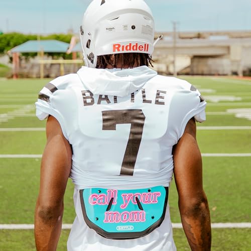 Battle Sports Novelty Football Back Plate - Lower Backplate for Shoulder Pads - Rear Back Protector Hard Outer Shell & Contoured Foam for Kids & Adults - Strabella