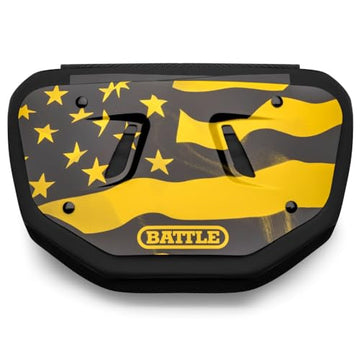 Battle Sports Novelty Football Back Plate - Lower Backplate for Shoulder Pads - Rear Back Protector Hard Outer Shell & Contoured Foam for Kids & Adults - Strabella
