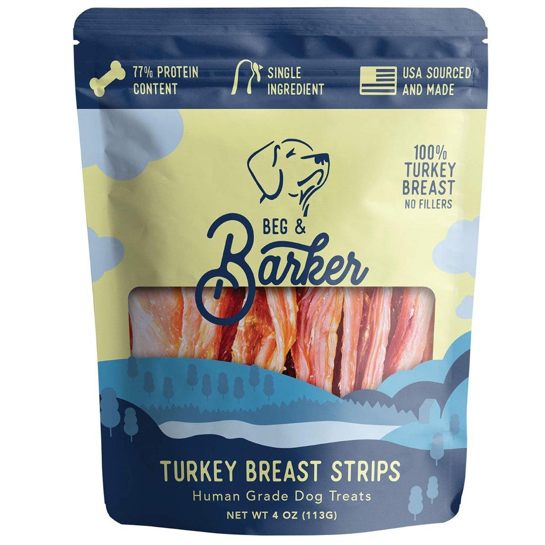 Beg & Barker Whole Turkey Jerky Dog Treats - Strabella