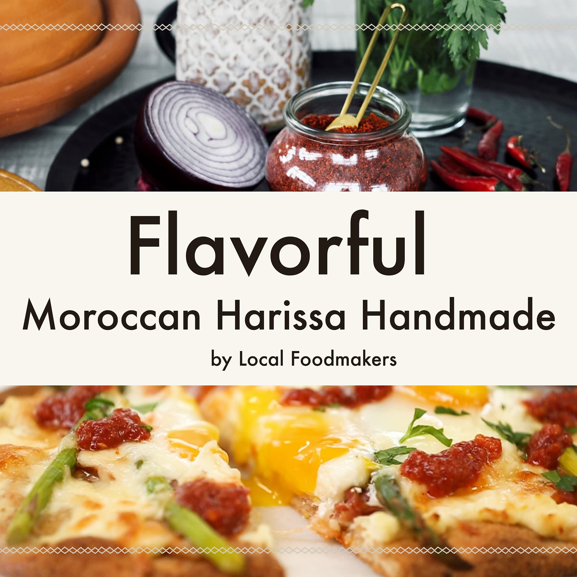 Casablanca Market Moroccan Harissa Sauce All Natural Harissa Chilli Pepper sauce Gluten Free Non GMO Vegan Kosher Halal Friendly No Preservatives or Added Sugars (300 Grams Single)(eBook included) - Strabella