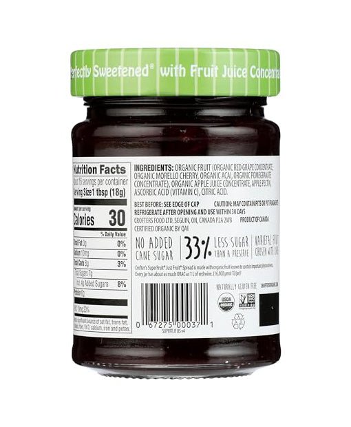 Crofters Organic Superfruit Spread, 10 oz - Strabella