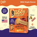 Doggy Delirious Crunchy Dog Treats – for All Pet Sizes, Breeds – All - Natural Puppy Treat – 100% Human - Grade – Delicious Pet Treat Bones, Snacks for Dogs – BBQ Maple Bacon, 16 Oz. - Strabella