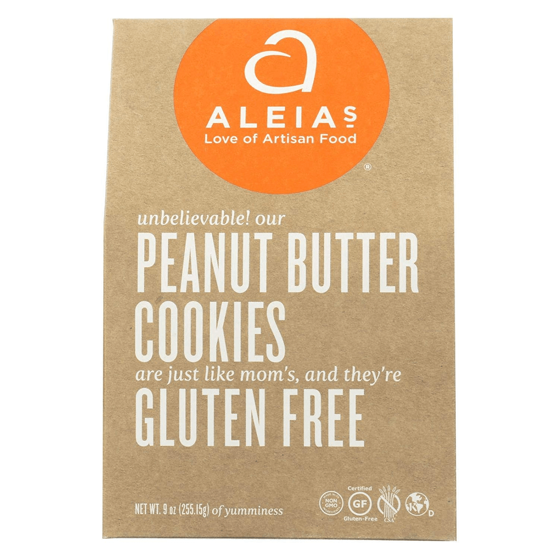 Aleia's Gluten Free Peanut Butter Cookies, 12 oz
