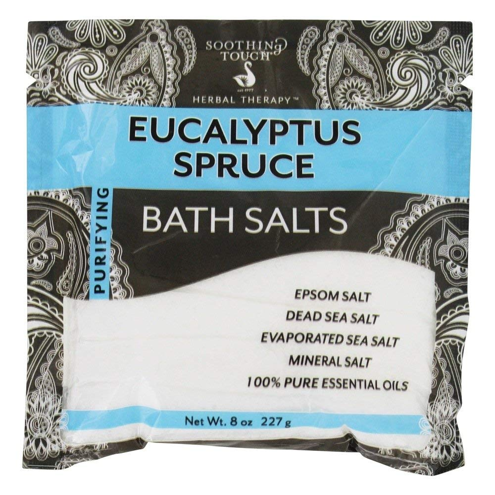 Soothing Touch Spruce Bath Salts Pouch, Eucalyptus, 8 Ounce