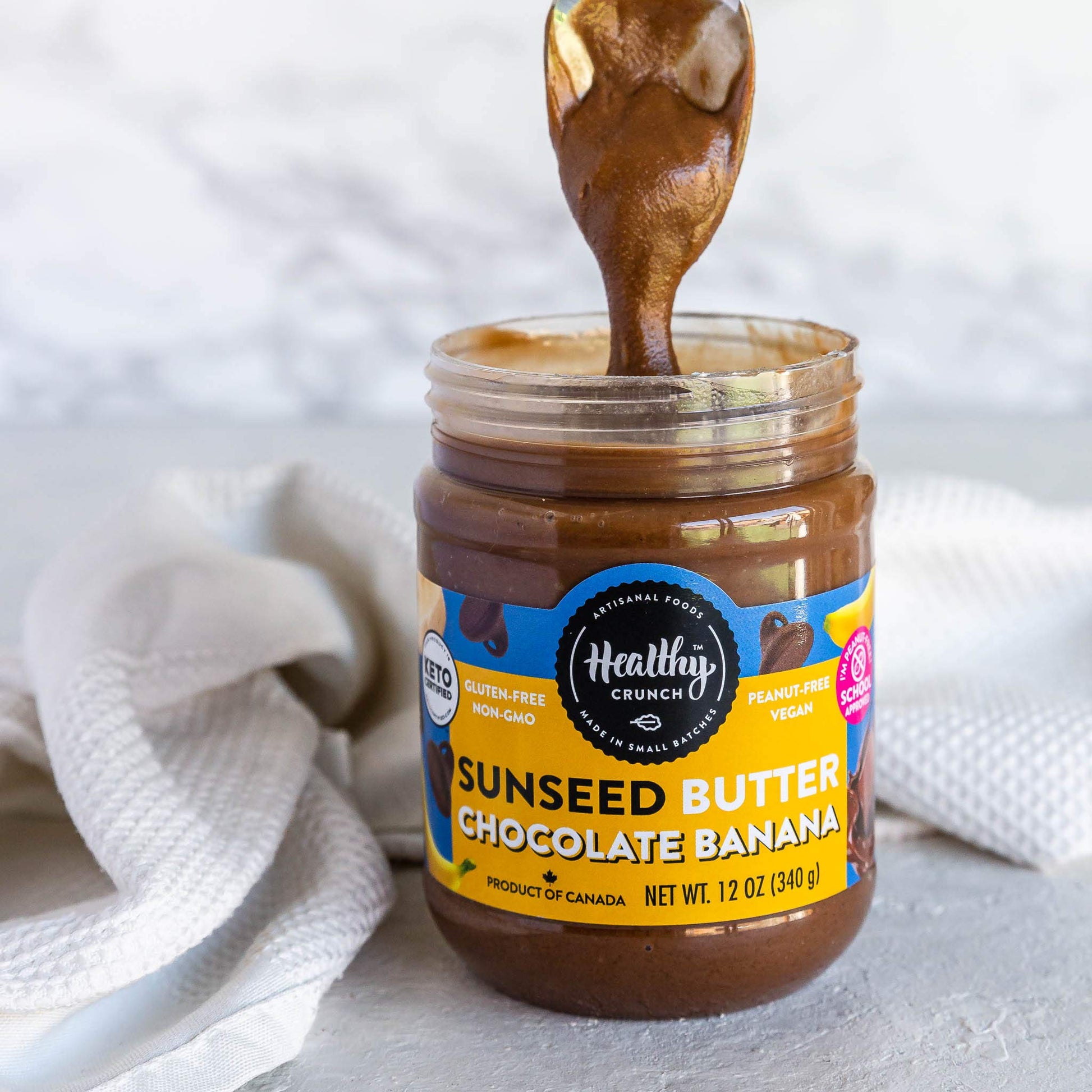 Healthy Crunch Chocolate Banana Sunseed Butter - Strabella