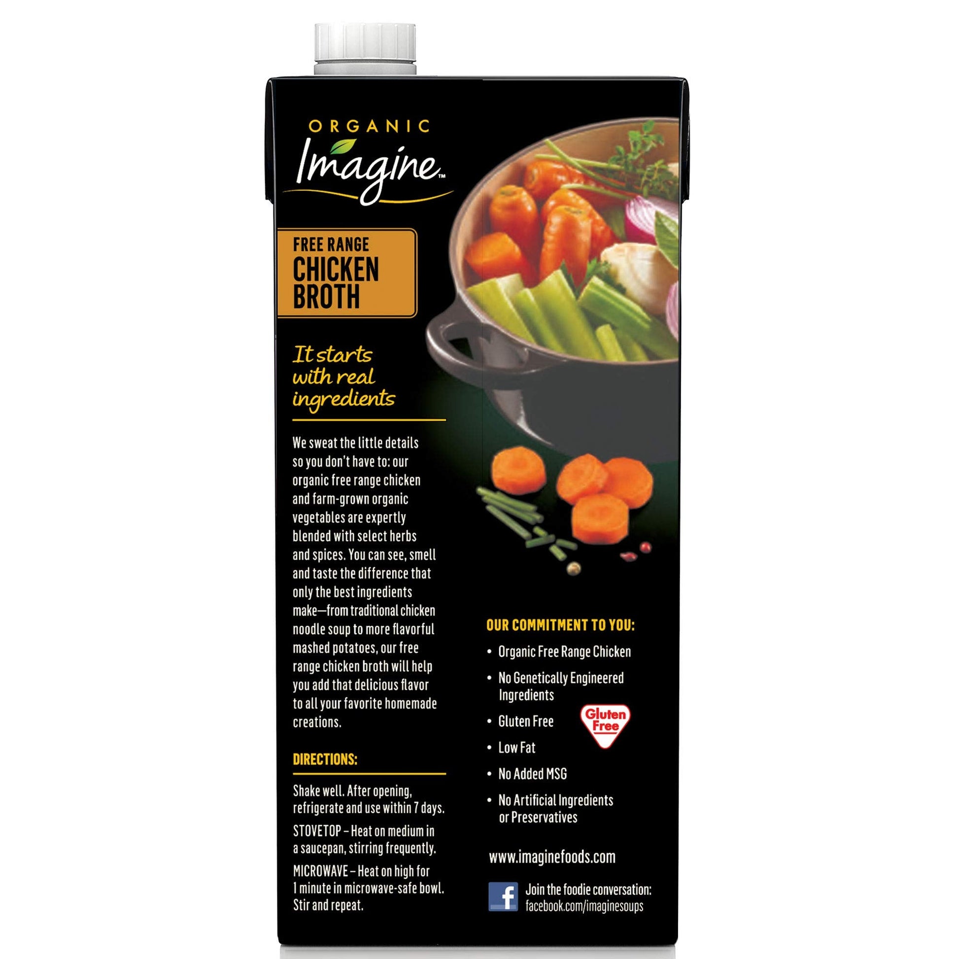 Imagine Organic Low Sodum Free Range Chicken Broth - Strabella