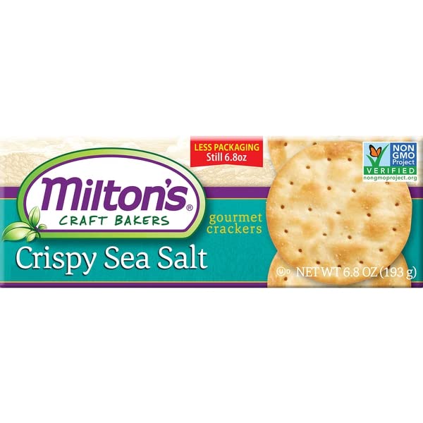 Milton's Craft Bakers, Baked Crackers Crispy Sea Salt, 6.8 Ounce - Strabella