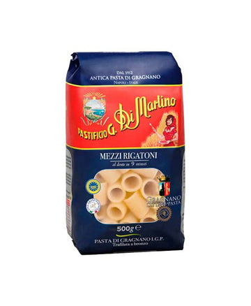 Pastificio G. Di Martino Italy Pasta - Mezzi Rigatoni 16 Oz - Strabella