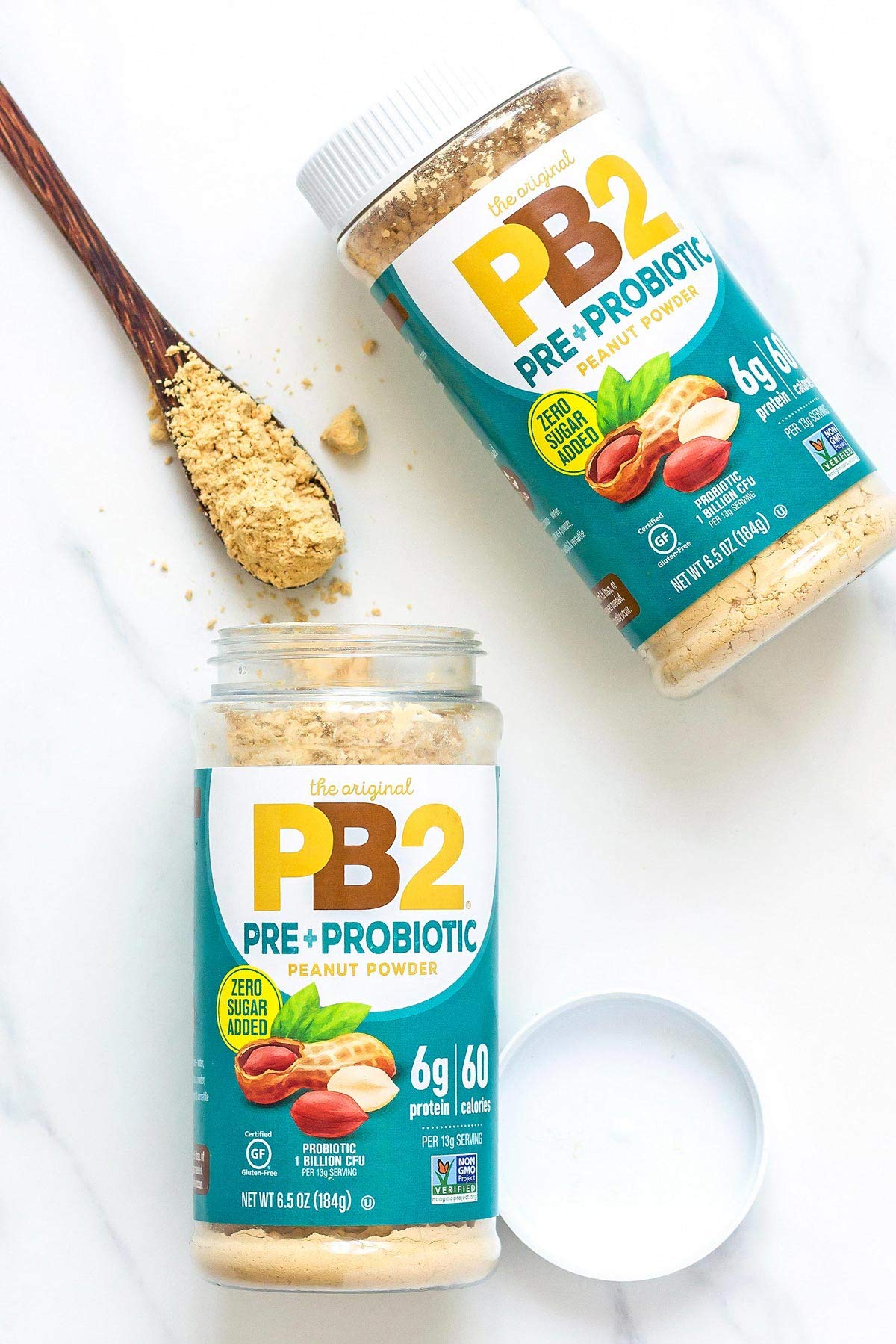 PB2 Pre + Probiotic Peanut Butter Powder - No Sugar Added - 6.5 oz - Pack of 2 - Strabella