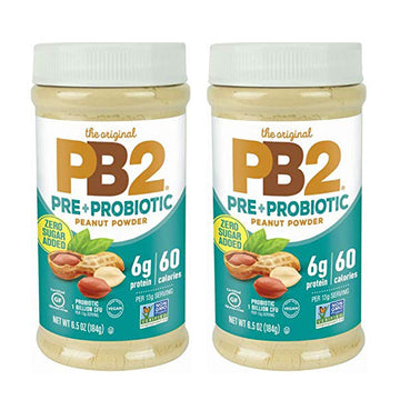 PB2 Pre + Probiotic Peanut Butter Powder - No Sugar Added - 6.5 oz - Pack of 2 - Strabella