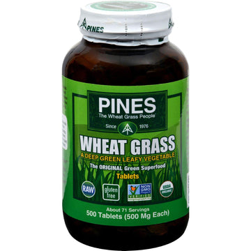 Pines International Wheat Grass - 500 mg - 500 Tablets - Strabella