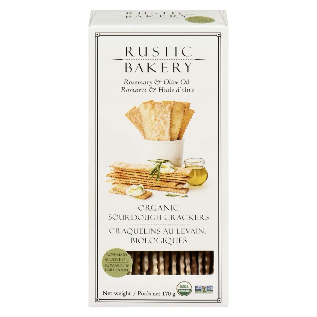 Rustic Bakery Sourdough Flatbread, Rosemary, 6 oz - Strabella