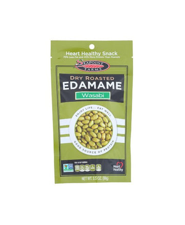 Seapoint Farms Wasabi Dry Roasted Edamame – 3.5 oz Bag - Strabella