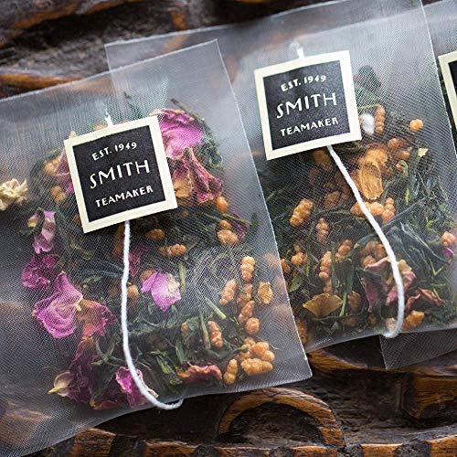 Smith Teamaker | Rose City Genmaicha No. 1912 - Sencha, Genmai, Mao Feng Green Tea & Rose Petals | Caffeinated Roasted Rice Full Leaf Green Tea Blend (15 Sachets, 1.26oz each) - Strabella