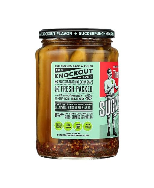 SuckerPunch Gourmet Pickle Spears and Chips 24 Ounce Jars - Strabella