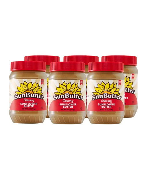 SunButter All - Natural Sunflower Butter - Allergen - Free Peanut Butter Alternative (16 oz, Pack of 6) - Strabella