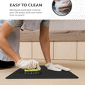 Super Absorbent Dish Drying Mat – 16X12 Coffee Mat for Countertops – Non - Slip Drying Mat for Kitchen Counter – Easy to Clean Water Absorbent Mat (BLACK) - Strabella